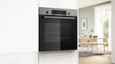 Bosch HQA534BS3B Series 4 Built-in Electric Single Oven (71 L, Stainless Steel)