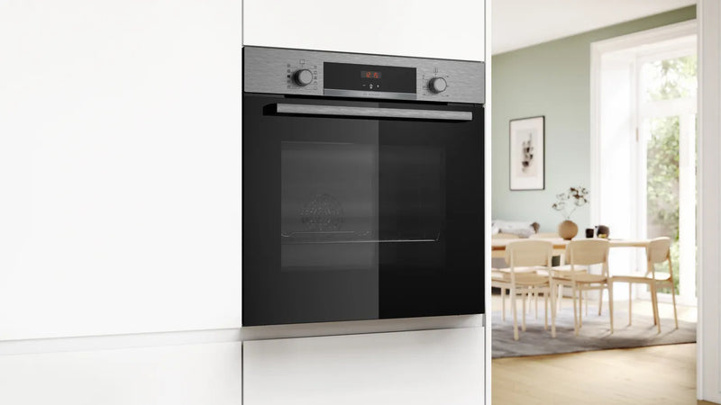 Bosch HQA534BS3B Series 4 Built-in Electric Single Oven (71 L, Stainless Steel)