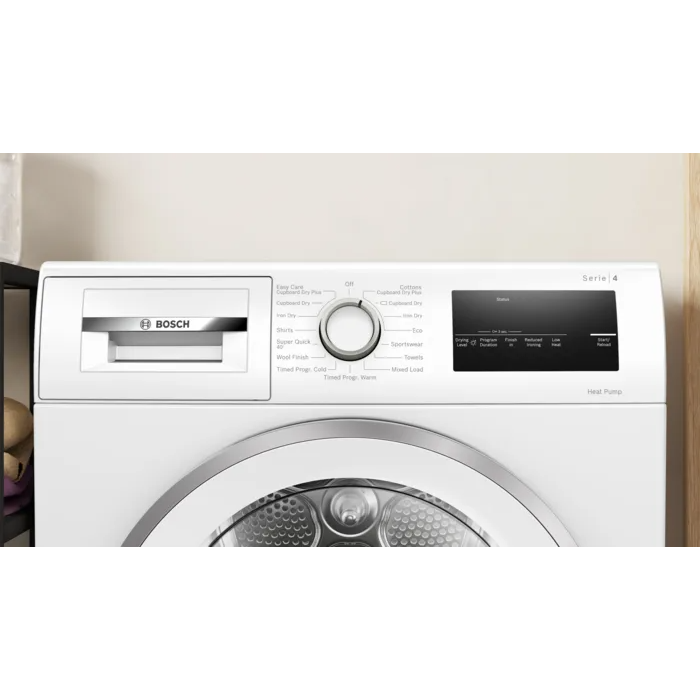 Bosch Series 4 WTH85224GB 8 kg Heat Pump Tumble Dryer (White)