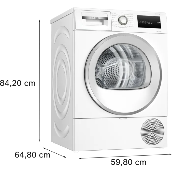 Bosch Series 4 WTH85224GB 8 kg Heat Pump Tumble Dryer (White)