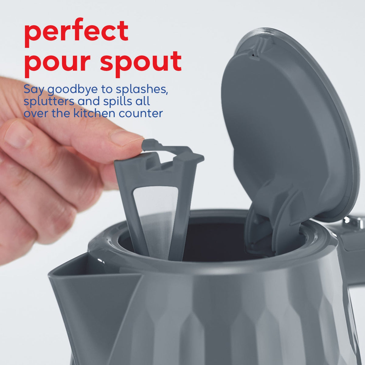 Russell Hobbs Honeycomb 1.7L Kettle Grey | 26053 view 4