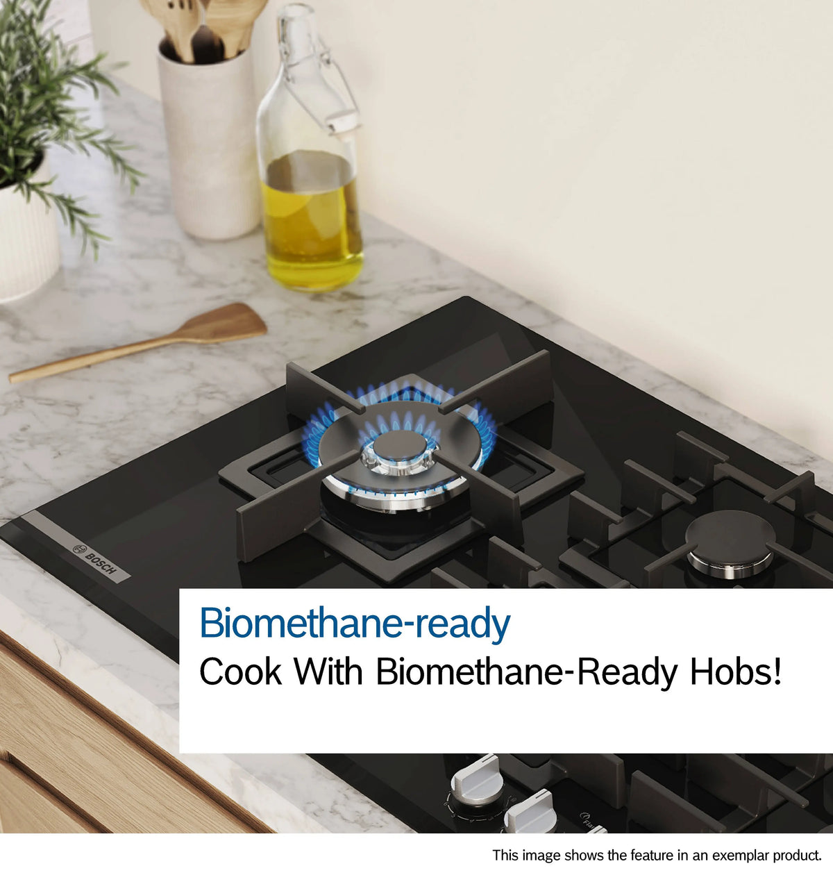 Bosch Series 4 PGP6B5K90 60cm Gas Hob Stainless Steel view 3