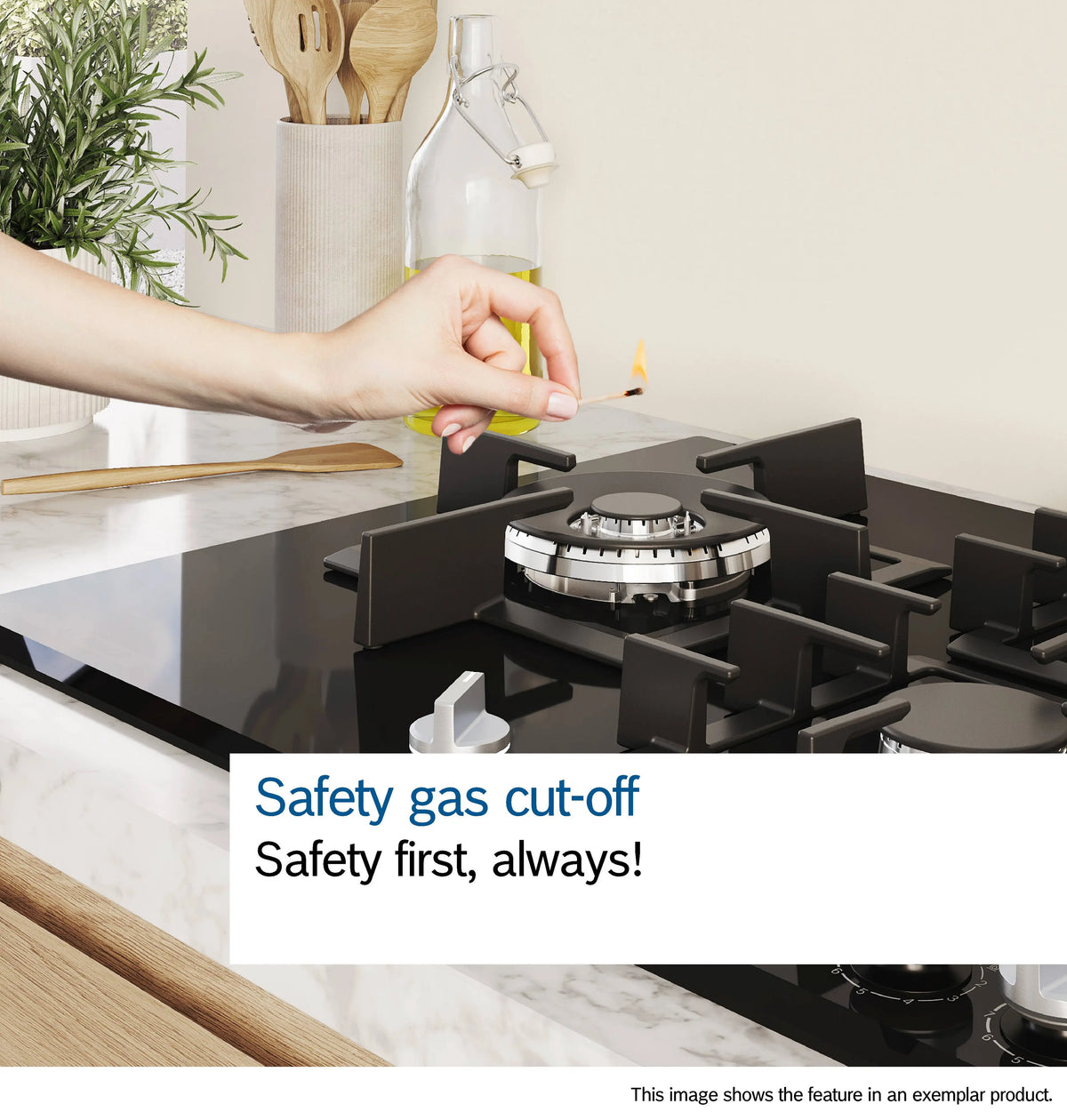 Bosch Series 4 PGP6B5K90 60cm Gas Hob Stainless Steel view 2