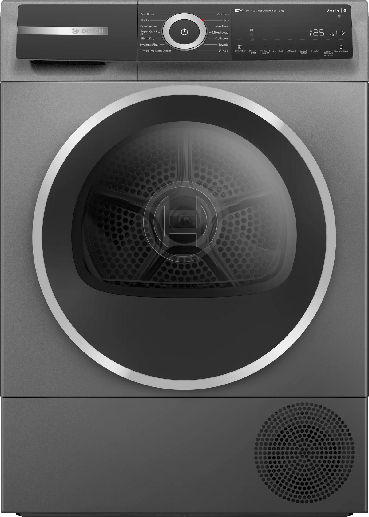 Bosch Series 6 9kg Heat Pump Tumble Dryer - Cast Iron Grey - WQH246DRIE | Lally's Electrical Dundalk