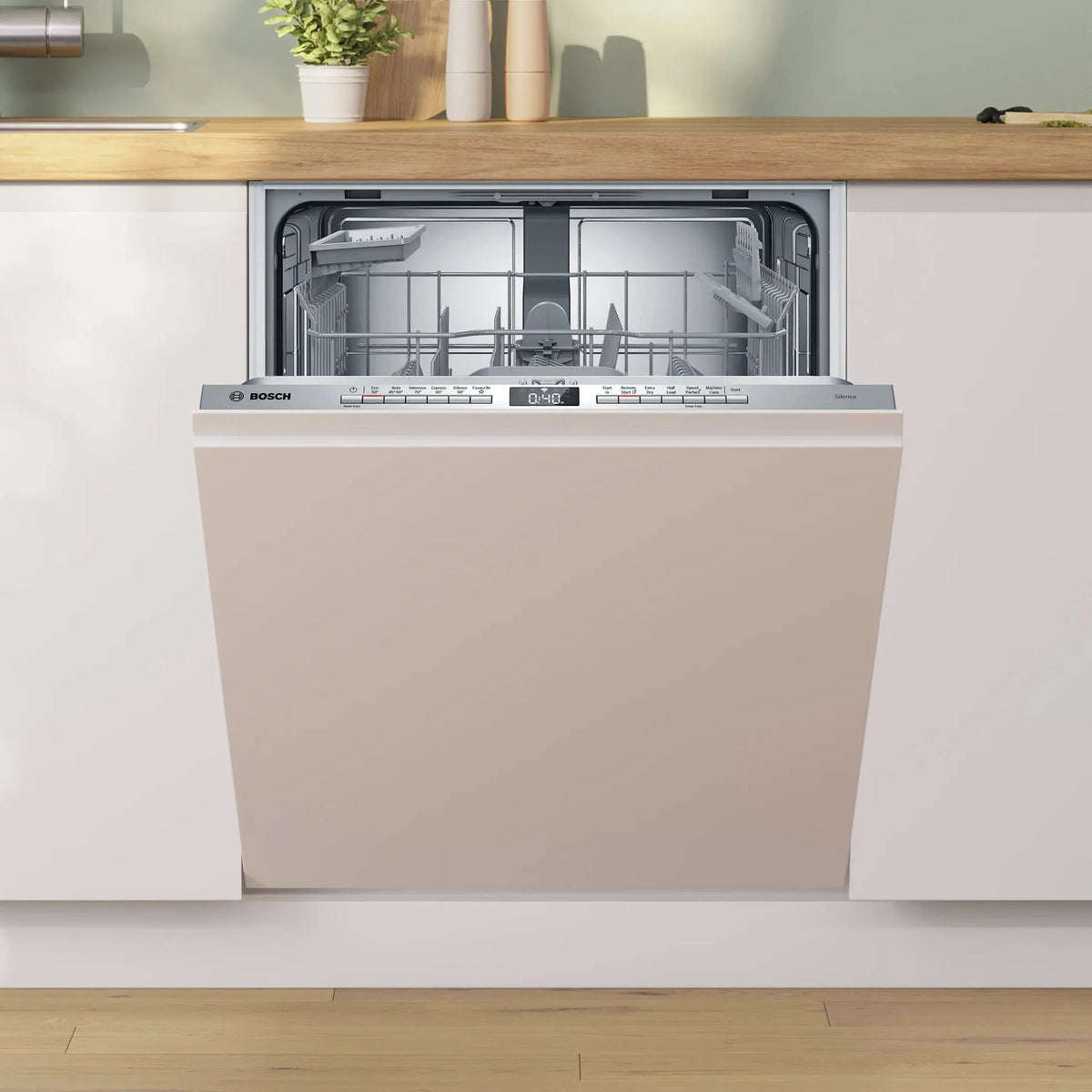 Bosch Series 4, 13 Place Fully Integrated Dishwasher with Vario Hinge - SMH4HTX11G Lally's Electrical Dundalk