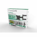 Thor 28085T Full-Motion TV Wall Mount (14″–24″, VESA 75×75 / 100×100)