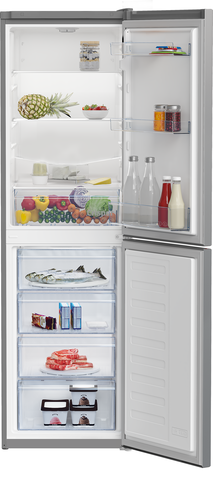 Beko 270L Frost Free Fridge Freezer - Silver - CFG4582S | Lally's Electrical Dundalk - image 3
