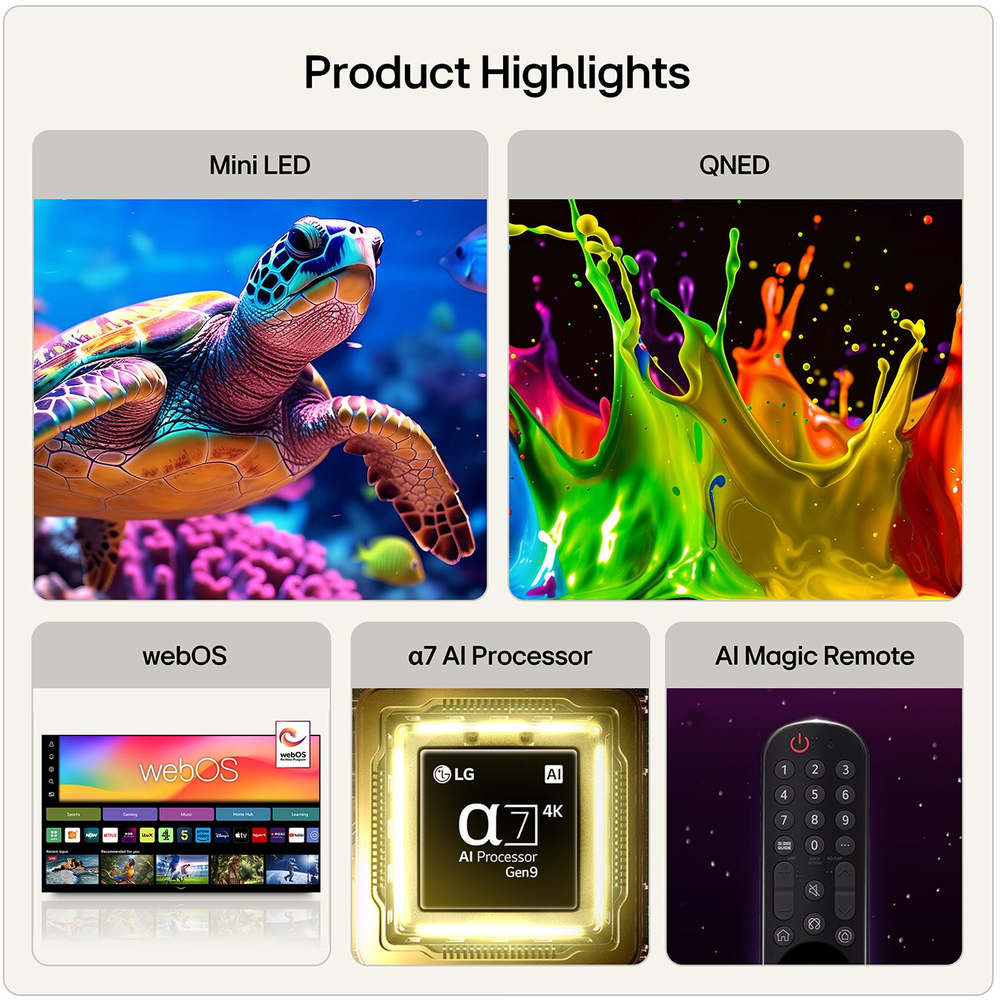 LG QNED72 75 Inch 4K Smart TV - Black - 75QNED72B6A.AEI | Lally's Electrical Dundalk - image 2