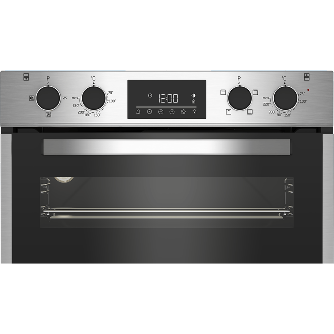 Beko 72cm Built-Under Double Fan Oven with Touch Controls | BBTF26300X Beko Oven Lallys Electrical Ireland