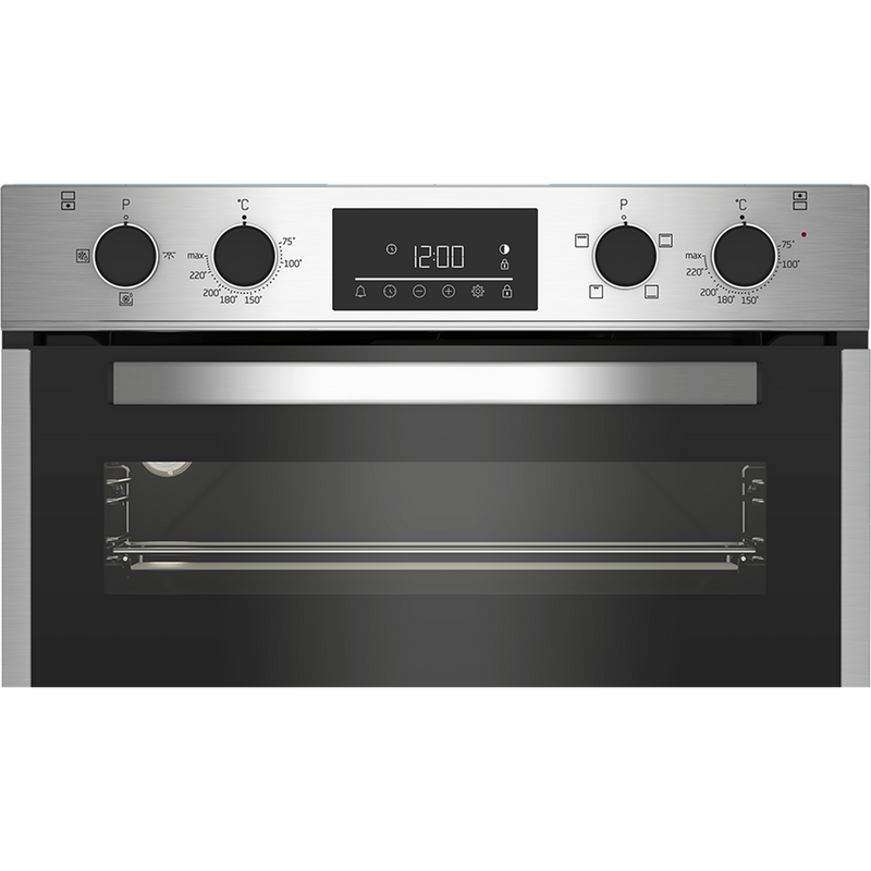 Beko 72cm Built-Under Double Fan Oven with Touch Controls | BBTF26300X Beko Oven Lallys Electrical Ireland