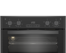 Blomberg 90cm Built-in Fan Double Oven Dark Steel | RODN9202DX