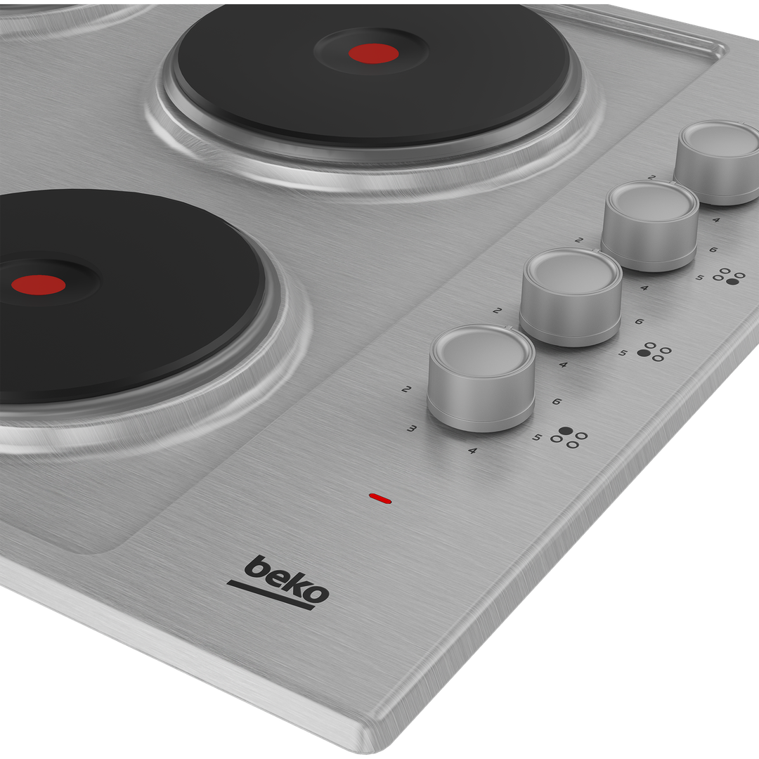Beko 60cm Sealed Plate Hob with Side Knob Controls | HIBE64101X Beko Hob Lallys Electrical Ireland