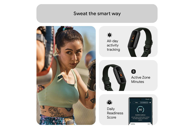 Fitbit Inspire 3 (Model FB424BKBK) – Health and Fitness Tracker (Black/Midnight Zen)