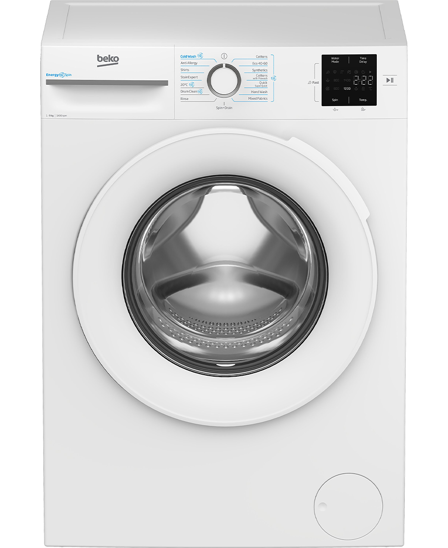 Beko EnergySpin 9kg 1400rpm Washing Machine - White - BM3WT3941W | Lally's Electrical Dundalk