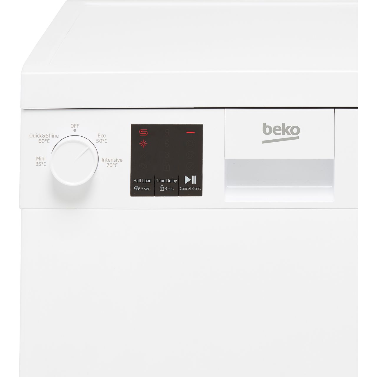 Beko DVS04X20W Slimline Dishwasher in White (10 Place Settings)