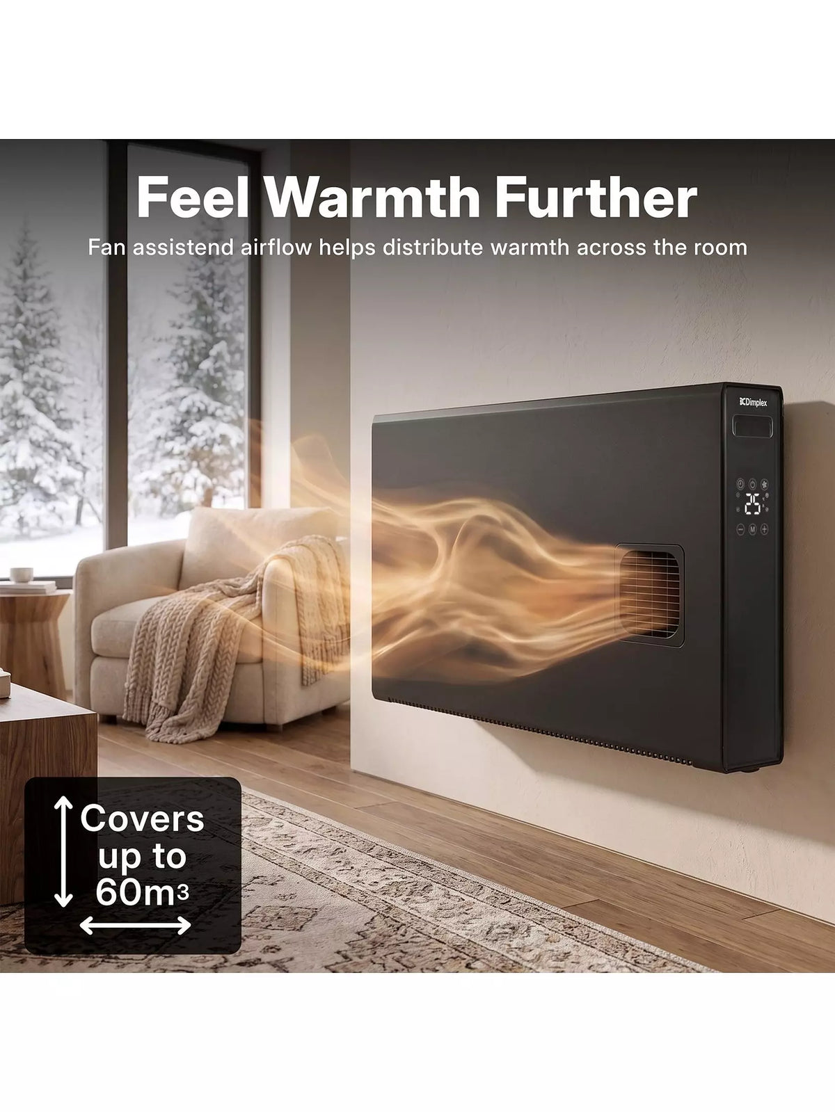 Dimplex 2kW Freestanding Smart Convector Heater - Black - DXCV2003 | Lally's Electrical Dundalk - image 5