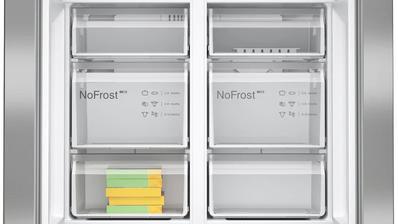 Bosch Series 4 French Door Freestanding American Style Fridge | KFN96VPEAG