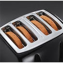 Russell Hobbs Textures Black 4 Slice Toaster | 21651