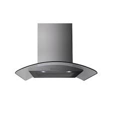 Belling 60cm Stainless Steel Curved Glass Chimney Hood | CHIM604GSTA