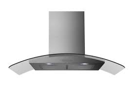 Belling 90cm Stainless Steel Curved Glass Chimney Hood | CHIM90GSTA