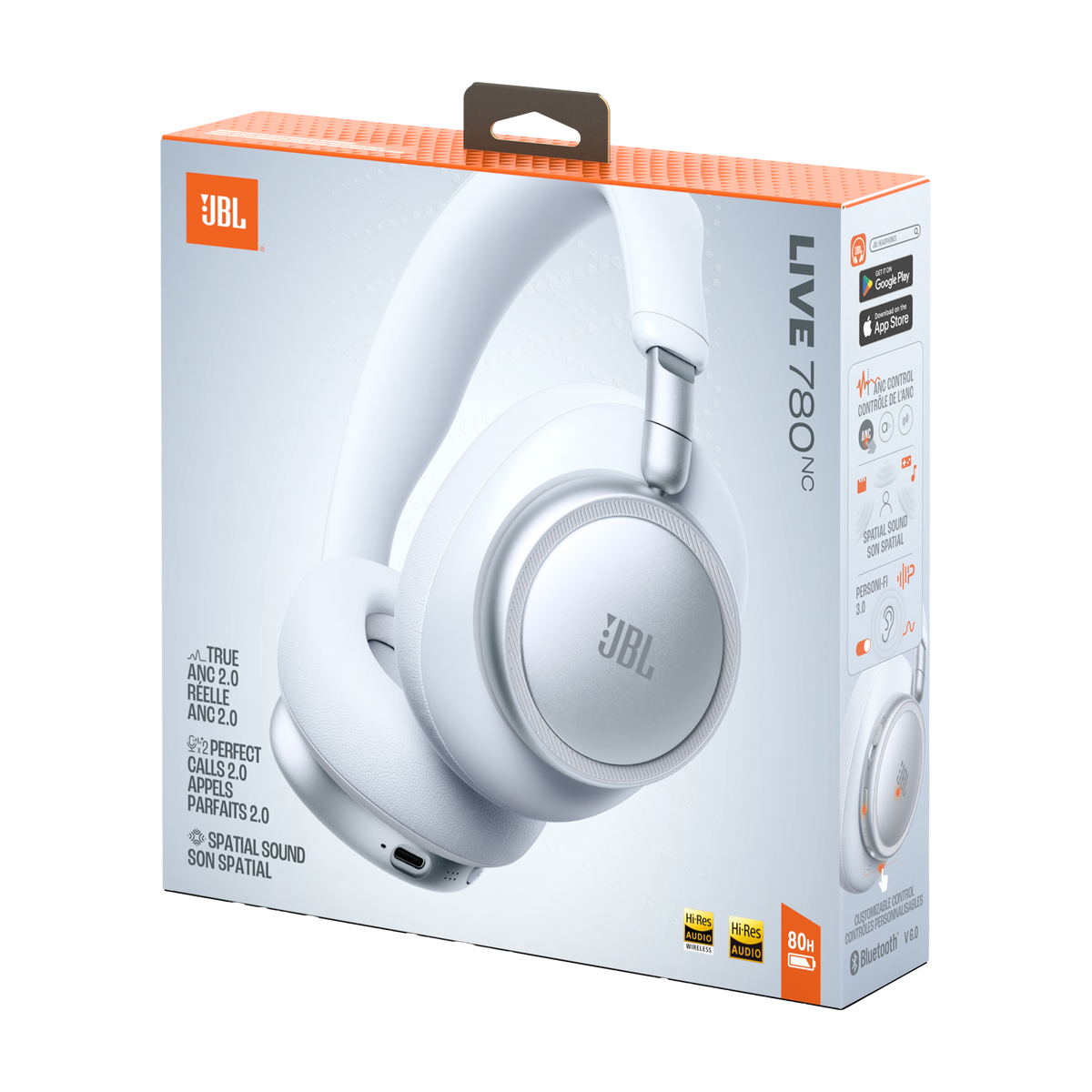 JBL Live 780NC Wireless Over-Ear Noise-Cancelling Headphones White - JBLLIVE780NCWHT | Lally's Electrical Dundalk - image 5