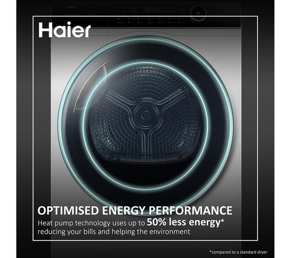 Haier HD90-A2979 9 kg Heat Pump Tumble Dryer (White)