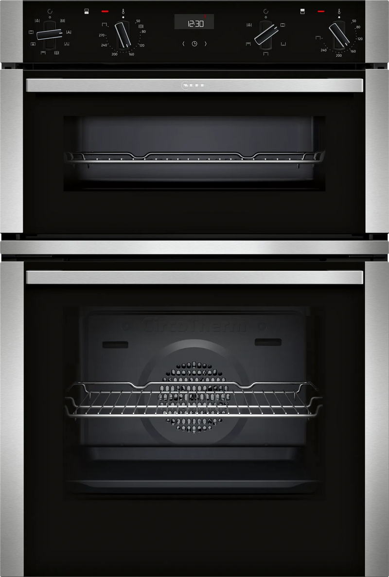 NEFF U1ACE2HN0B N50 Built-In Electric Double Oven (71 L + 34 L, Stainless Steel)