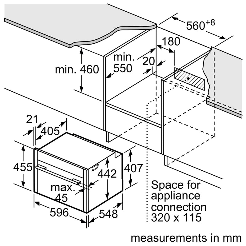 NEFF C24MR21N0B N 70 Built-in Compact Oven with Microwave Function (45 L, Stainless Steel)