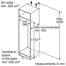Bosch KIR81VFE0G Series 4 Built-in Larder Fridge (310 L)