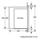 Neff HLAWD23G0B Built-in 20 L Microwave (Graphite-Grey)