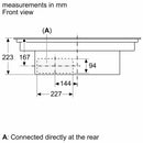 Neff V58NHQ4L0 N 70 80 cm Vented Induction Hob with Integrated Extraction (Black)