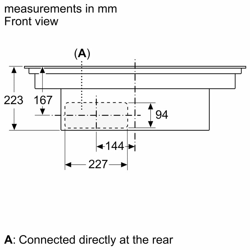 Neff V58NHQ4L0 N 70 80 cm Vented Induction Hob with Integrated Extraction (Black)