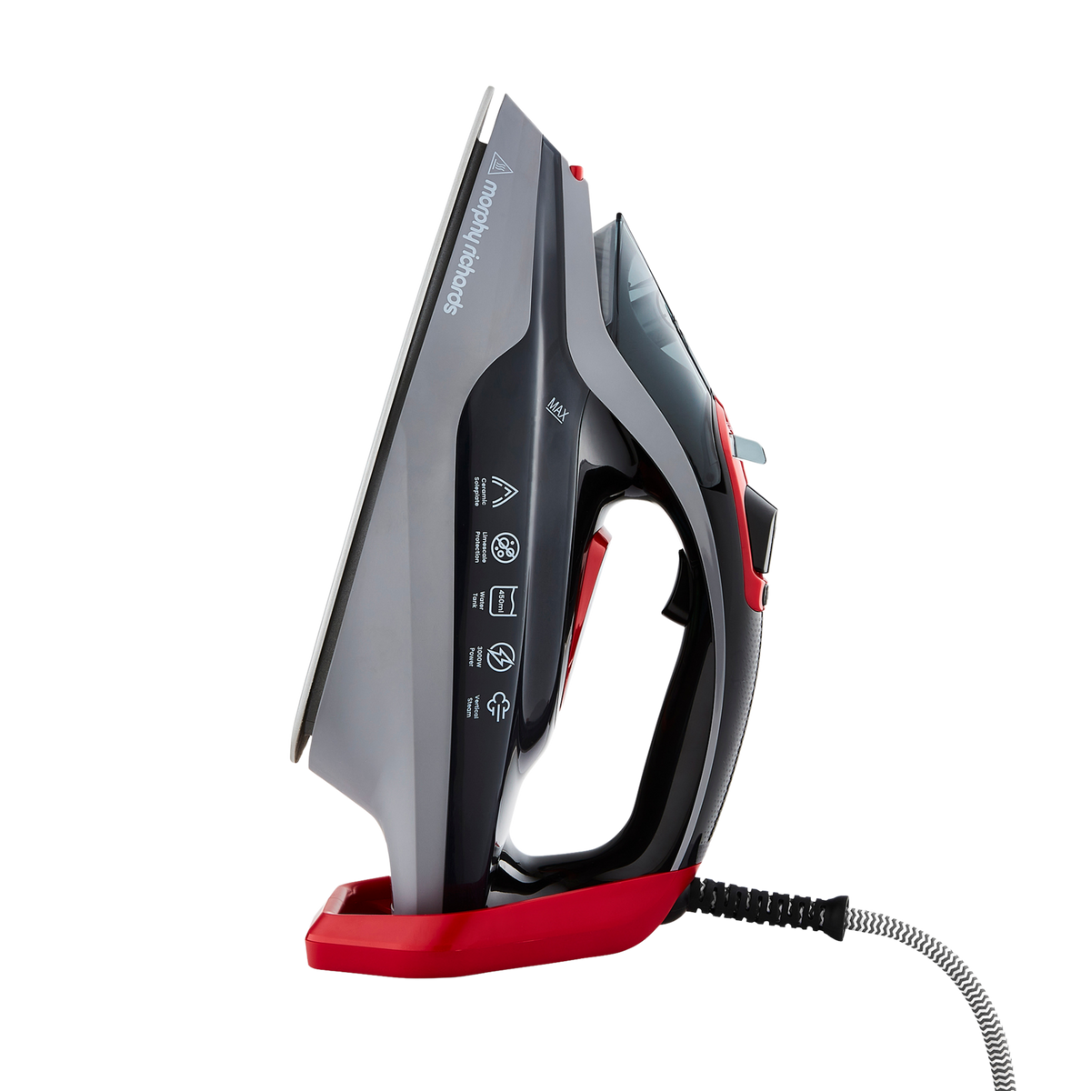 Morphy Richards Power Steam Elite 3000W Steam Iron - Red & Black - 302012 | Lally's Electrical Dundalk