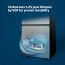 Beko Freestanding American Style Fridge Freezer with HarvestFresh™ Stainless Steel | GNE460520DVPX Beko American Fridge Freezer Lallys Electrical Ireland