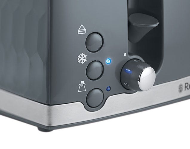 Russell Hobbs Honeycomb 4 Slice Toaster - Grey - 26073 | Lally's Electrical Dundalk - image 3