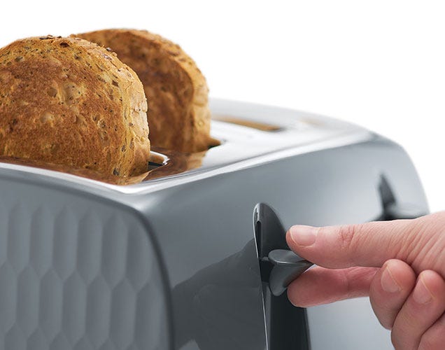 Russell Hobbs Honeycomb 4 Slice Toaster - Grey - 26073 | Lally's Electrical Dundalk - image 4