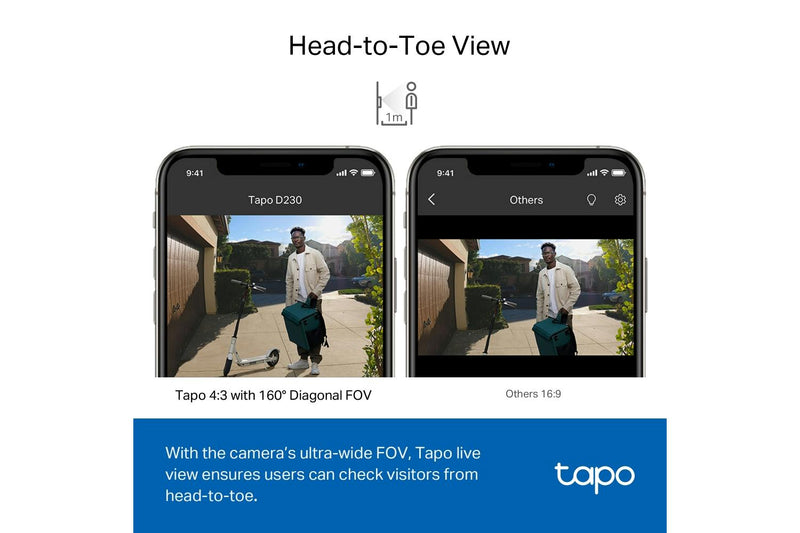TP-Link Tapo D230S1 Smart Battery Video Doorbell — 2K 5MP