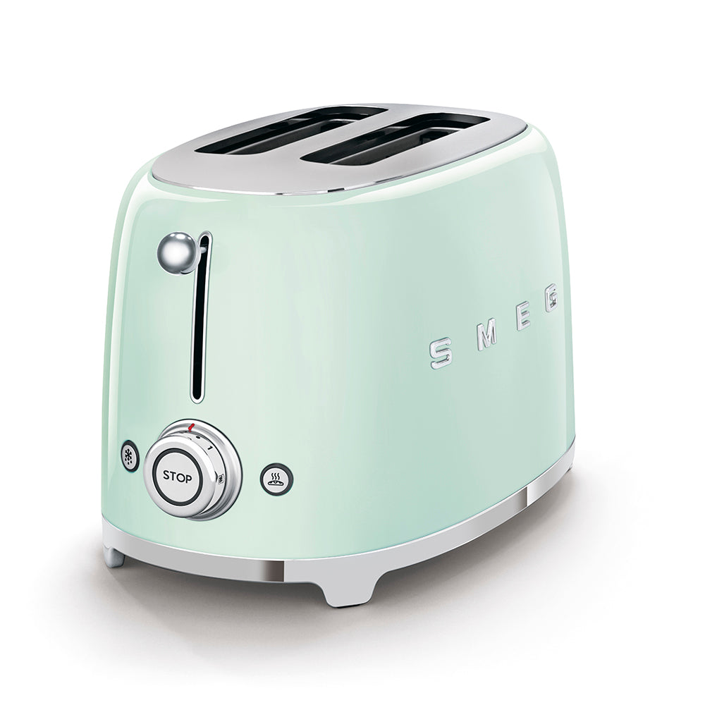 Smeg Retro 50's Style 2 Slice Toaster | Pastel Green | TSF01PGUK