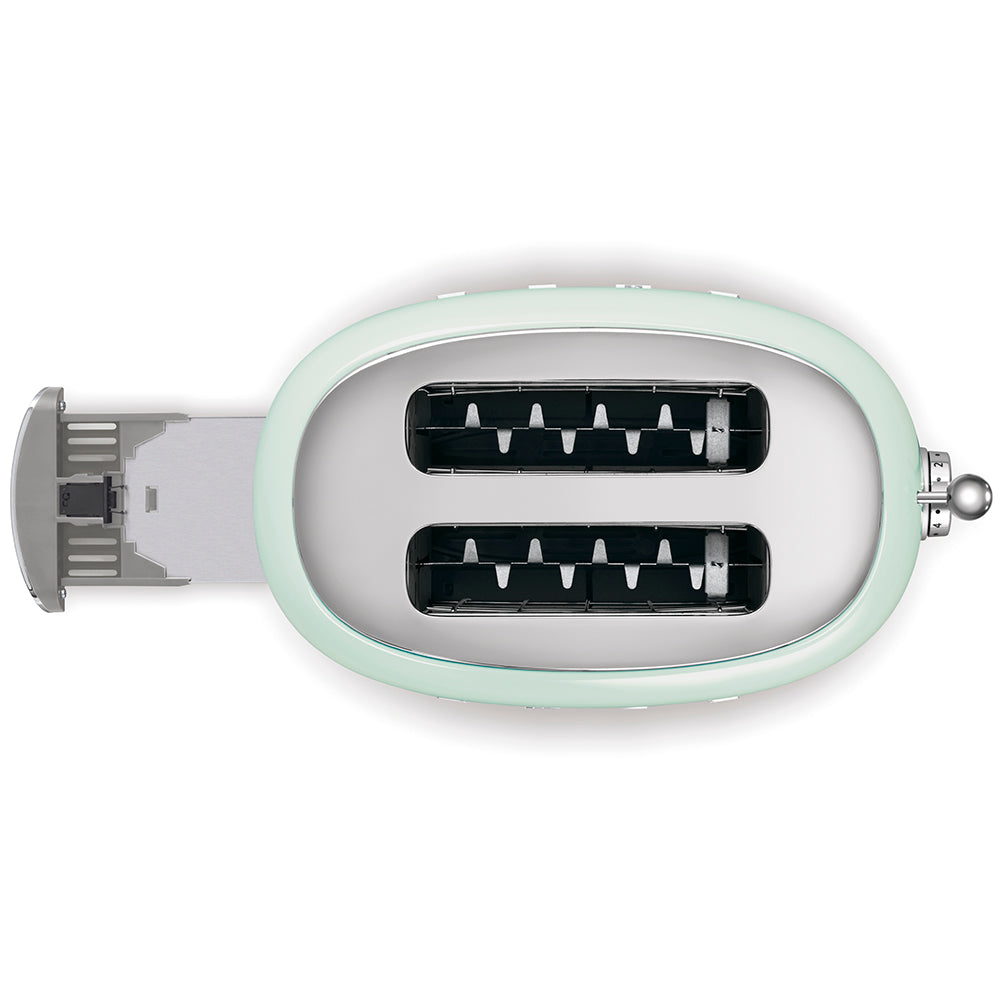 Smeg Retro 50's Style 2 Slice Toaster | Pastel Green | TSF01PGUK