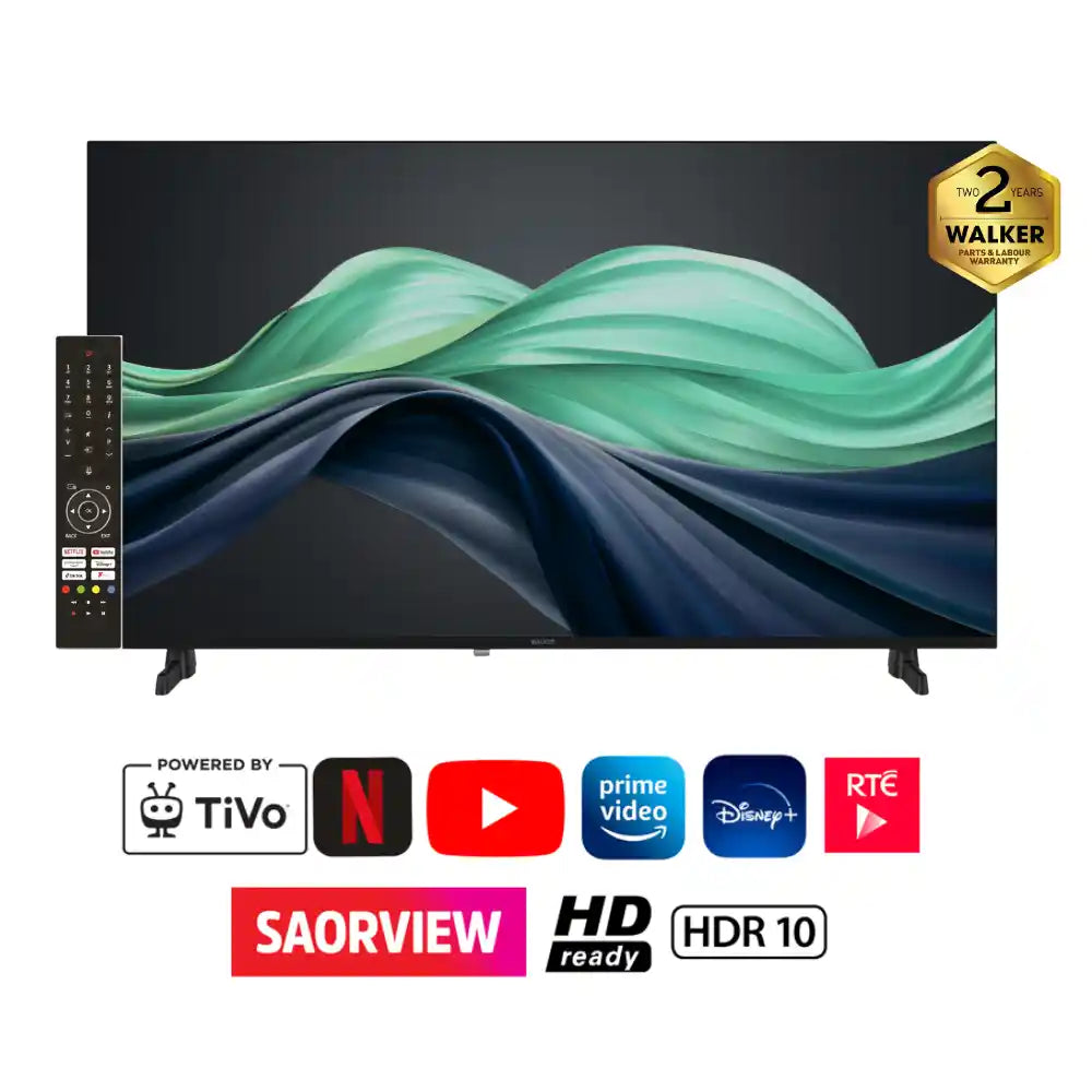 Walker 32 Inch Smart TV with TiVo - Black - WPS32261HD | Lally's Electrical Dundalk