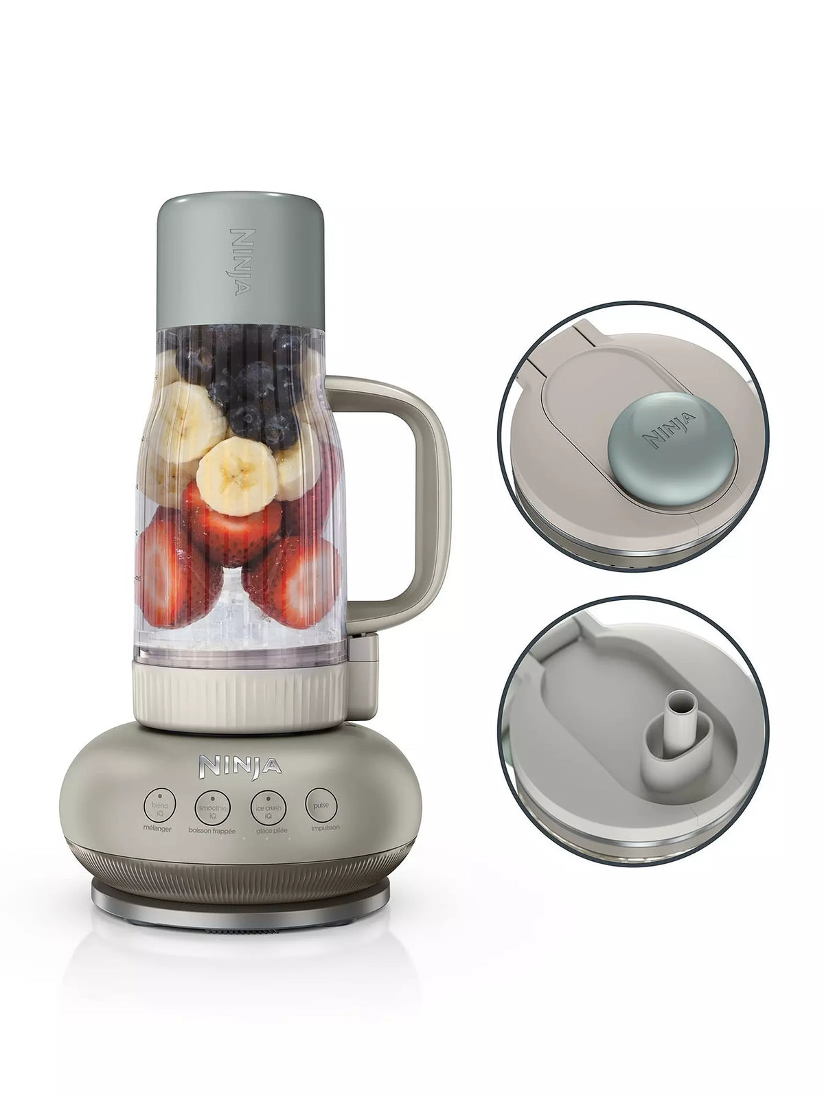 Ninja BlendBOSS 710ml Tumbler Blender Watermelon Bubblegum | DB351UKGN product view