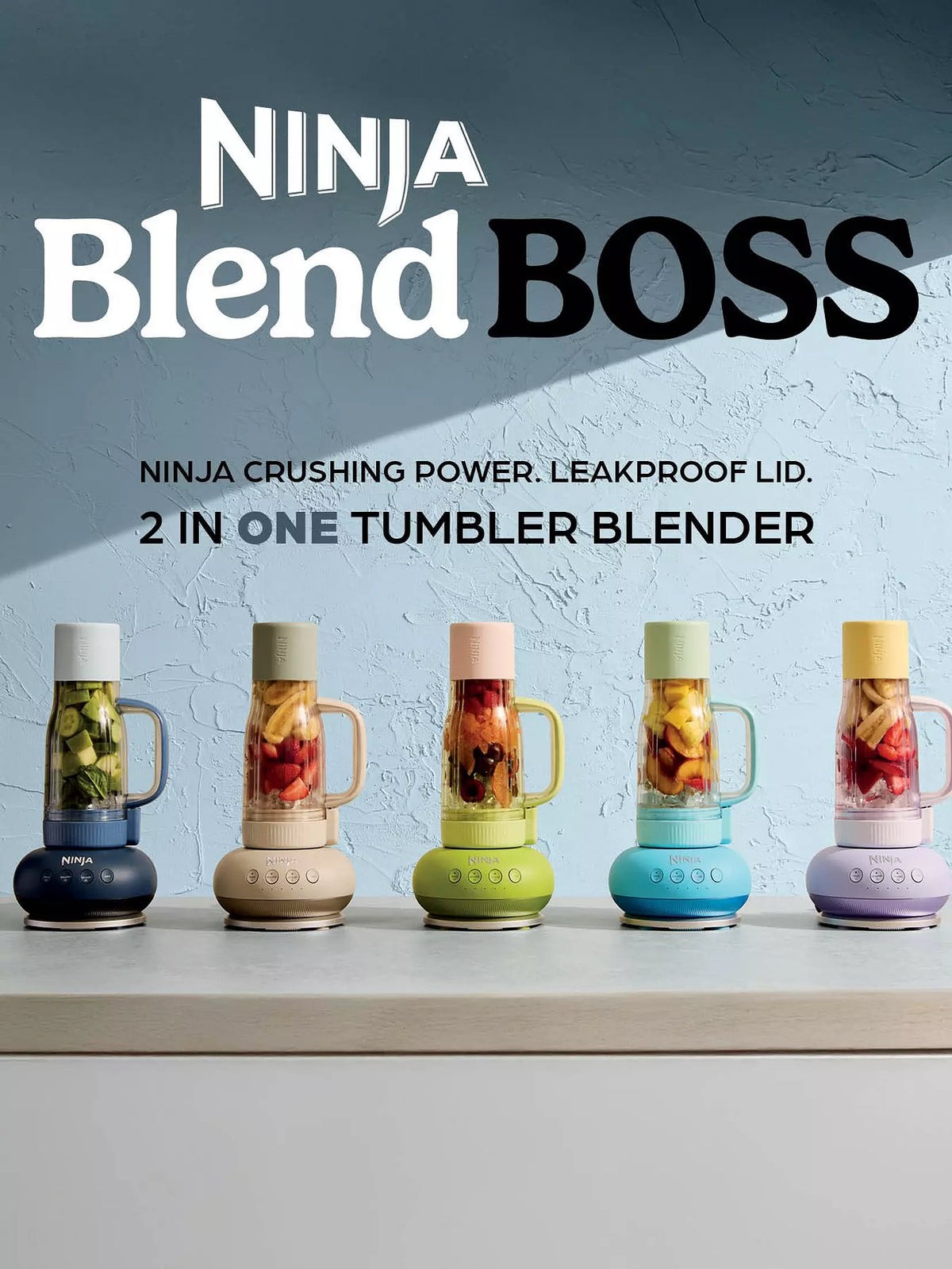 Ninja BlendBOSS 710ml Tumbler Blender Watermelon Bubblegum | DB351UKGN view 2
