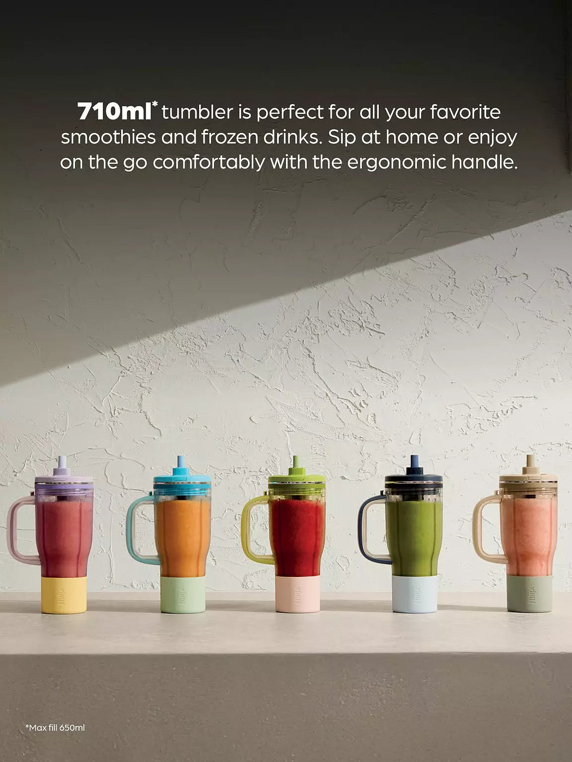 Ninja BlendBOSS 710ml Tumbler Blender Watermelon Bubblegum | DB351UKGN view 6