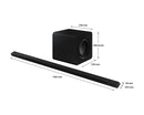 Samsung HW-S800BXU 3.1.2-Channel Ultra-Slim Soundbar with Wireless Subwoofer (Black)