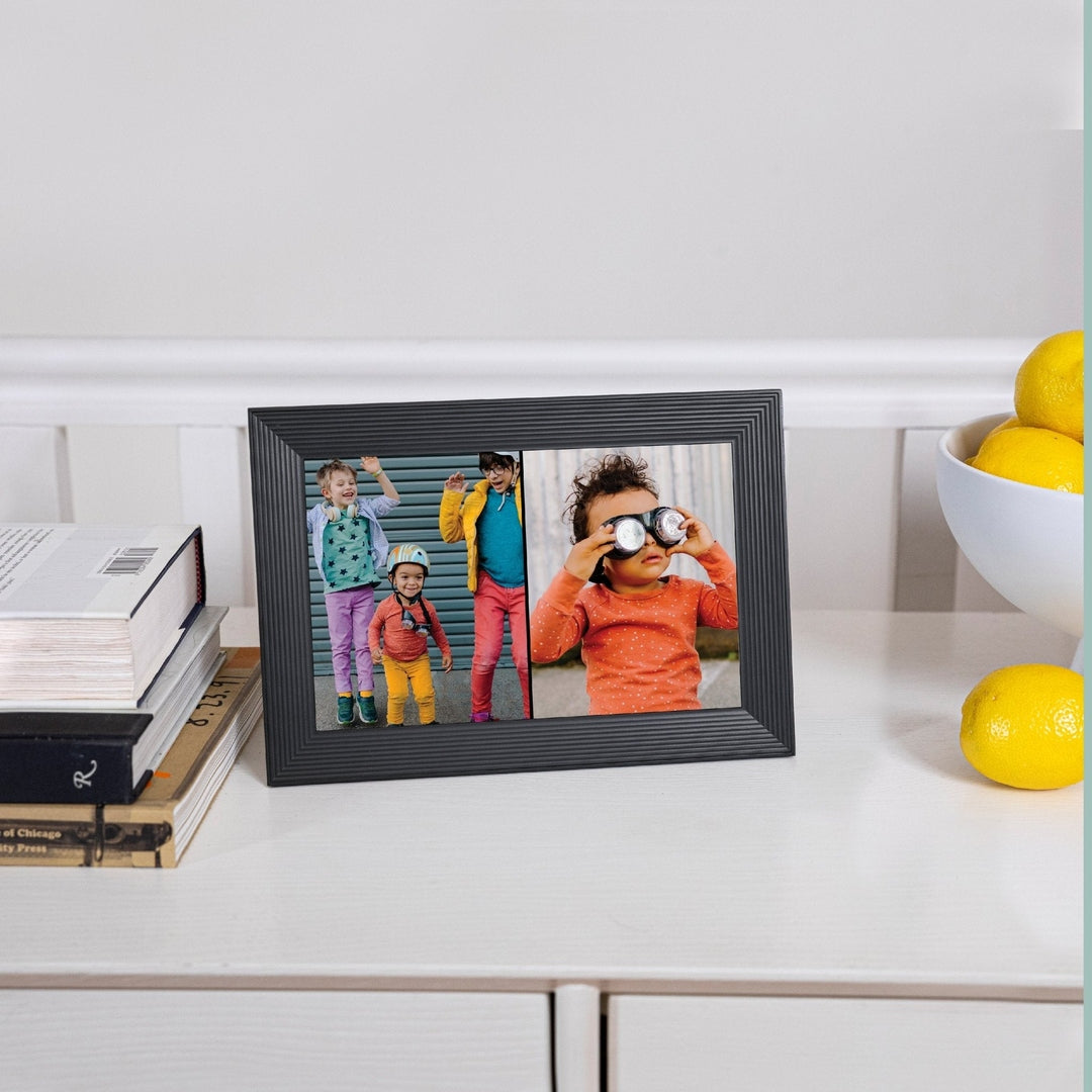 AURA Carver 10.1" WiFi Digital Photo Frame - Gravel | UKA900-BLK Aura Digital Photo Frame Lallys Electrical Ireland