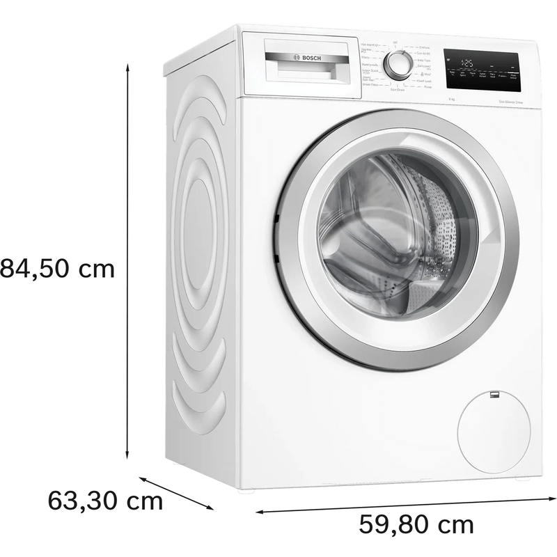 Bosch Series 4 Washing machine, Front Loader 9kg 1400 rpm - White | WAN28259GB Bosch Washing Machine Lallys Electrical Ireland