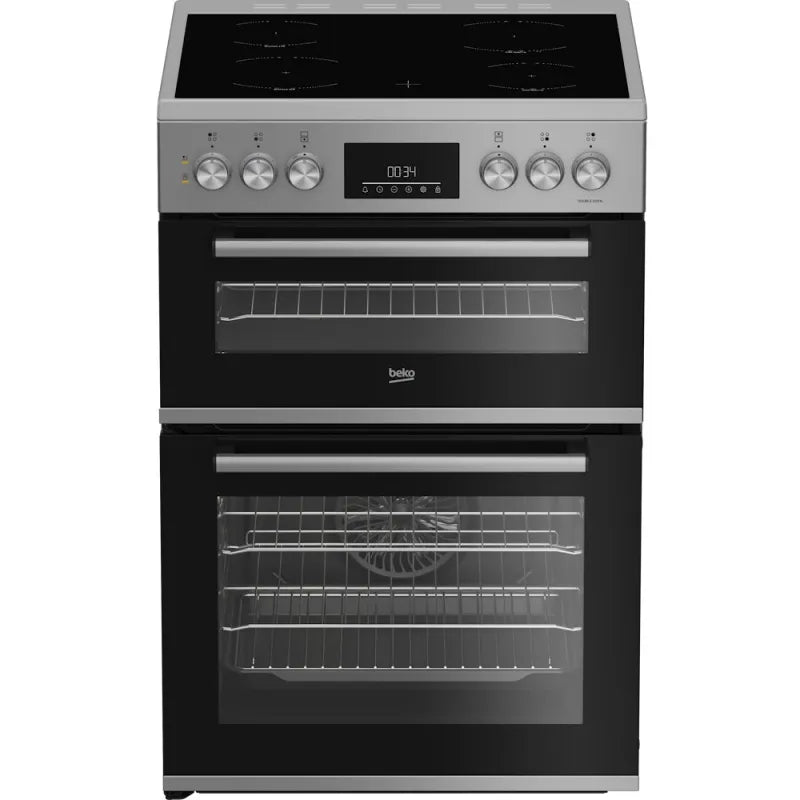 Beko FDC6731S 60cm Double Oven Ceramic Cooker Silver product view