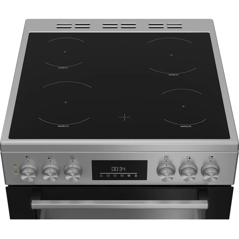 Beko FDC6731S 60cm Double Oven Ceramic Cooker Silver view 4