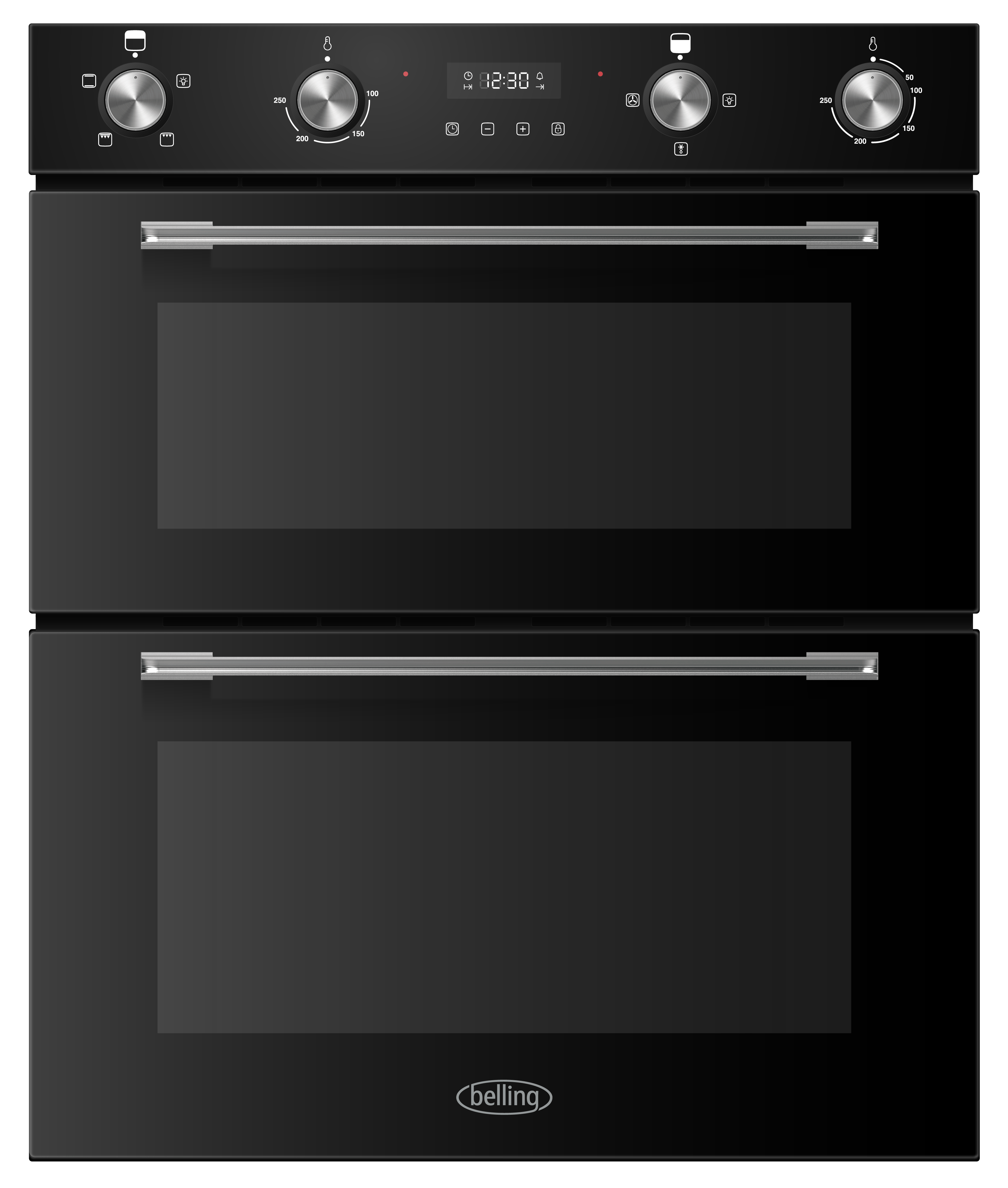 Belling BI704FPBK 103 L Built-Under Double Electric Oven — Black