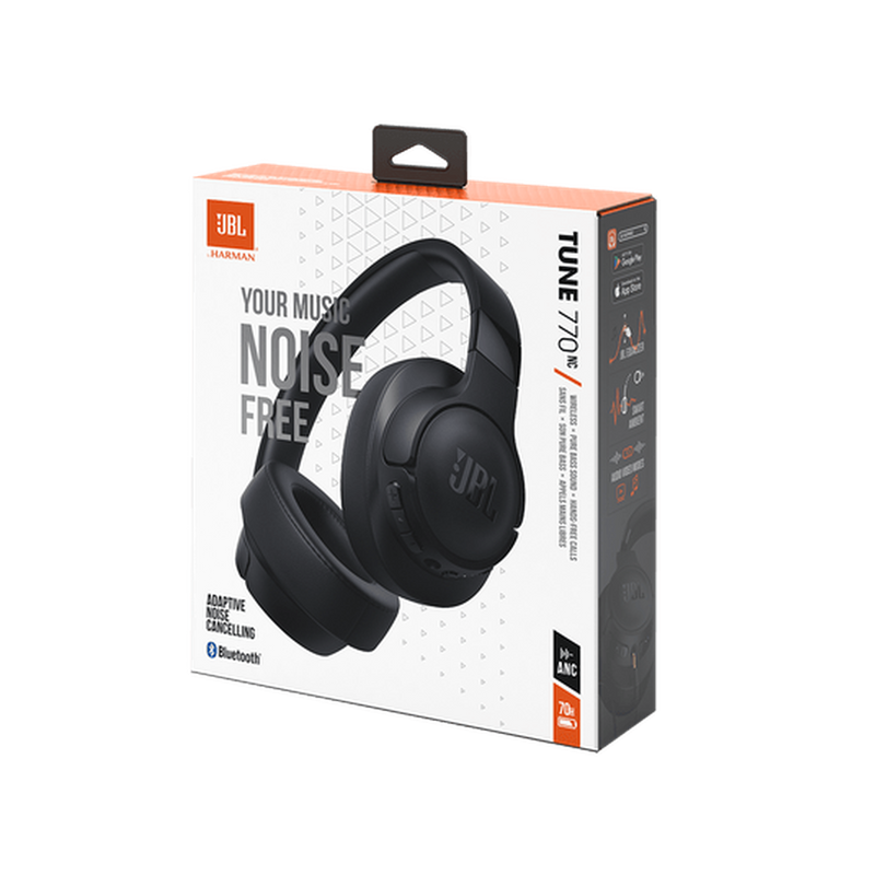 JBL Tune 770NC Over-Ear Wireless Headphones - Black | JBLT770NCBLK JBL Headphones Lallys Electrical Ireland